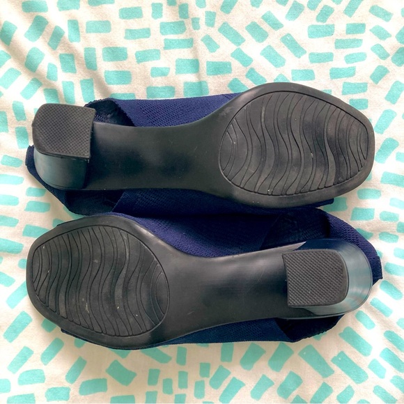 Impo Stretch Knit Heeled Peep Toe Bootie - Picture 7 of 8